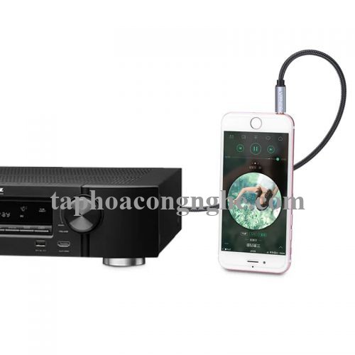 Ugreen 40840 0.5M màu Đen Cáp âm thanh 2 đầu Bông sen sang 3.5mm Dương đầu bọc nhôm mạ vàng AV135 30040840